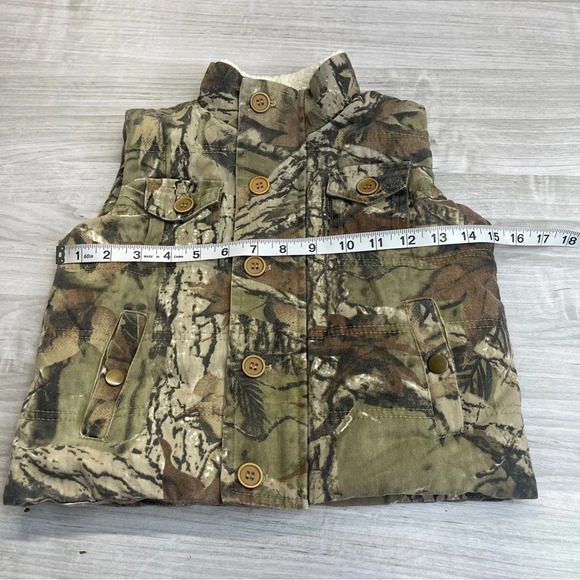 Outdoor Habitat Cotton Green Camouflage Hunting Camping Zip Vest Toddler Size 3T - Picture 8 of 11